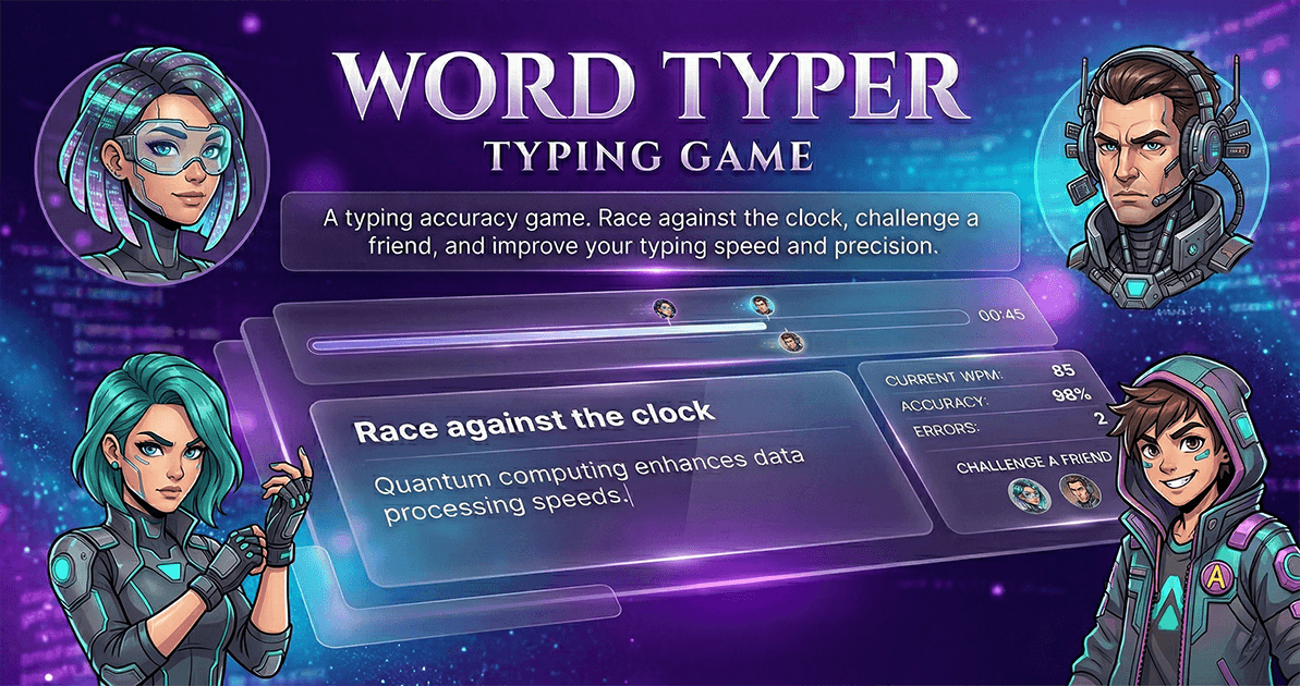 A typing accuracy game.